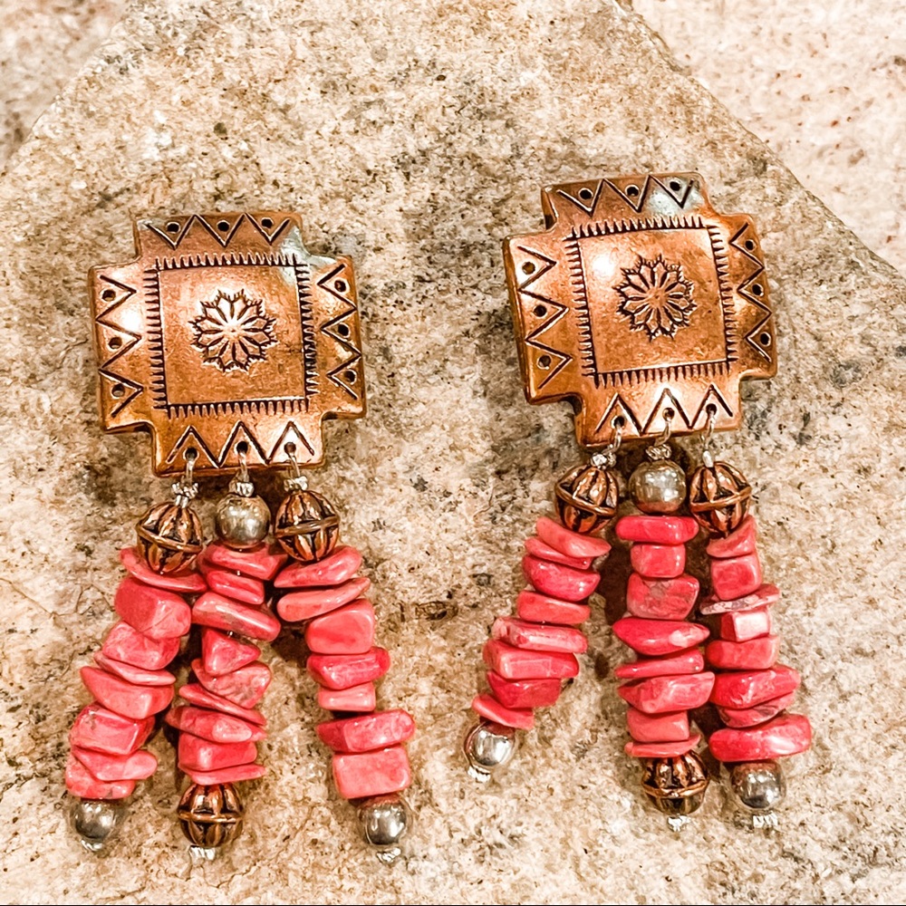 🎉Host Pick🎉 Southwestern Sundance Style Boho Clip On Earrings